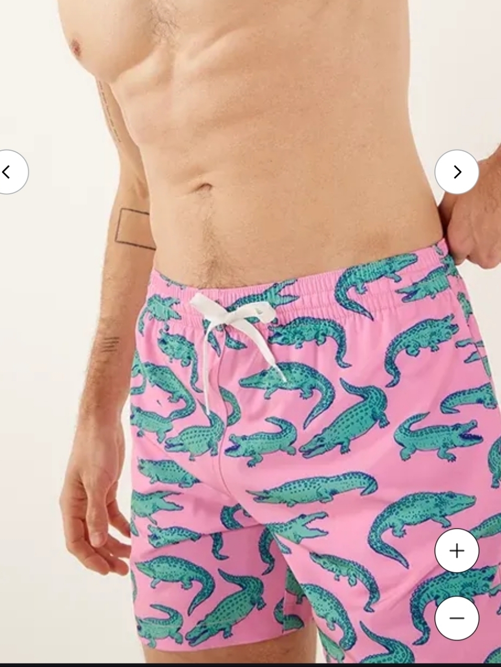 Chubbies, Men's Pink Crocodile-Print Swim Shorts